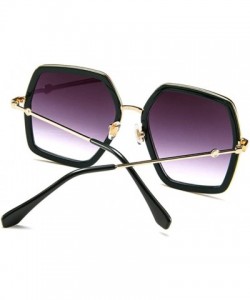 Square MOD-Style Interesting Polygon Personality Without Intensity SunGlasses - Red Purple - CM189SZ7X9S $22.83
