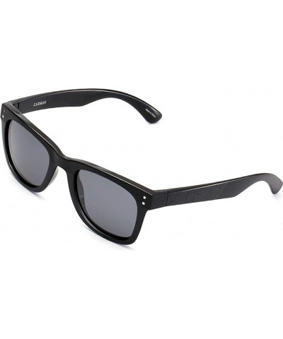 Square Square Sunglasses for Men Women TR90 Unbreakable - 100% UV Protection - Black Frame/Black Lens - CK12O43QFSC $13.63