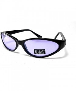 Oval Black Fashion Sunglasses Shades with Purple Lens - CZ11VJ0JI23 $7.13