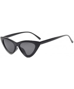 Cat Eye Women Retro Sun Glass Female Small Sun Glasses Cat Eye Sunglasses - Tea - CF18TZK0HT3 $28.21