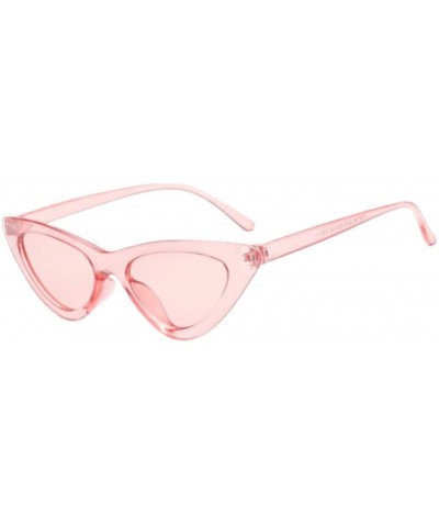 Cat Eye Women Retro Sun Glass Female Small Sun Glasses Cat Eye Sunglasses - Tea - CF18TZK0HT3 $17.78