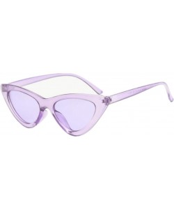 Cat Eye Women Retro Sun Glass Female Small Sun Glasses Cat Eye Sunglasses - Tea - CF18TZK0HT3 $28.21