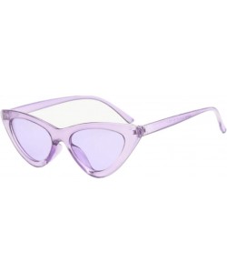 Cat Eye Women Retro Sun Glass Female Small Sun Glasses Cat Eye Sunglasses - Tea - CF18TZK0HT3 $17.78