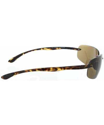 Round Island Bifocal Sunglasses Rimless Readers - Non-polarized Tortoise Frame/Brown Lens - CU11JEHUFTD $23.55