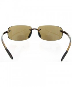 Round Island Bifocal Sunglasses Rimless Readers - Non-polarized Tortoise Frame/Brown Lens - CU11JEHUFTD $23.55