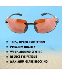 Round Island Bifocal Sunglasses Rimless Readers - Non-polarized Tortoise Frame/Brown Lens - CU11JEHUFTD $23.55