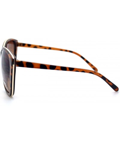 Butterfly Oversized Square Butterfly Frame Sunglasses Womens Fashion Eyewear - Tortoise - CN122DPJ9XF $10.48