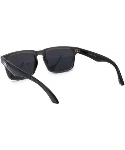 Rectangular Kush Mens Color Mirrored Sport Horn Rim Slate Frame Agent Sunglasses - Yellow - CV12N0DVMID $11.18