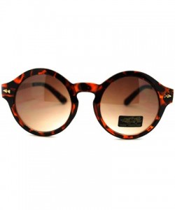 Round Women's Vintage Fashion Keyhole Sunglasses Round Circle Frame - Tortoise Gold - CD11N1EGBZ7 $8.28