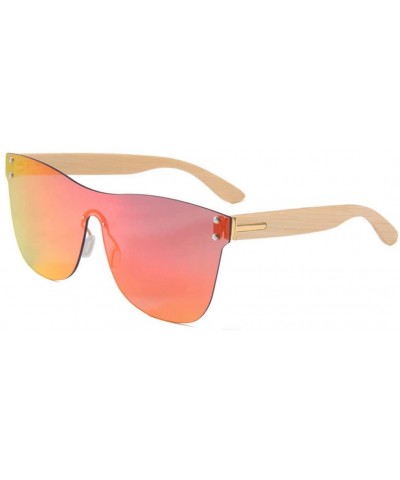 Cat Eye One Piece Sunglasses Protection Handmade - M5 Red Mercury - CC19976M70Z $28.60