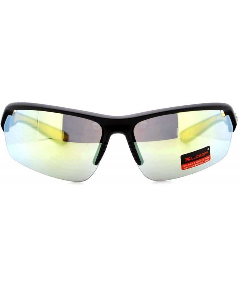 Xloop Sunglasses Mens Sports Light Weight Half Rim Wrap Matte Frame ...