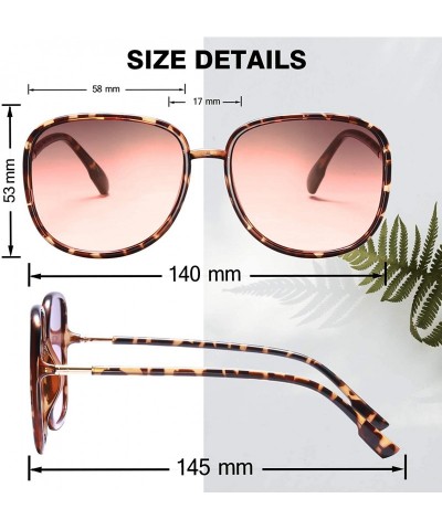Oversized Square Oversized Sunglasses for Women Classic Fashion Vintage Eyewear for Outdoor-100% UV Protection - CD190S6SOTA ...