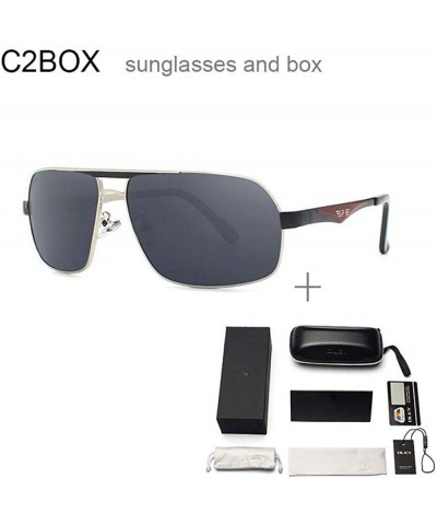 Aviator Unisex Stainless Steel Men's Polarized Mirror Sun Glasses Y1543 C1BOX - Y1543 C2box - CP18XE9YSAO $18.27