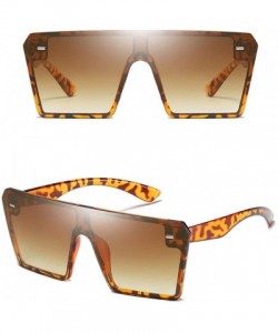 Square Square Oversized Sunglasses for Women Men Flat Top Fashion Shades Oversize Sunglasses (F) - F - CP190334HKQ $10.06