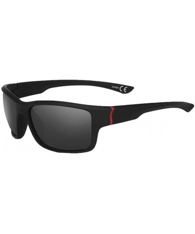 Square Sports Sunglasses-Shatterproof Glasses For Men Cycling Running Driving Baseball - C - CR196YYRYC7 $11.11