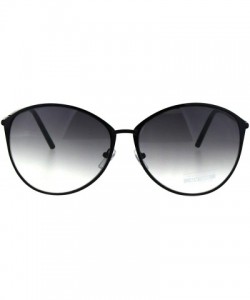 Round Womens Fashion Sunglasses Chic Stylish Round Frame UV 400 - Black (Smoke) - C418L4YI9RR $12.18