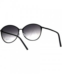 Round Womens Fashion Sunglasses Chic Stylish Round Frame UV 400 - Black (Smoke) - C418L4YI9RR $12.18