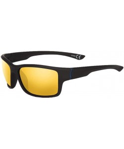 Square Sports Sunglasses-Shatterproof Glasses For Men Cycling Running Driving Baseball - C - CR196YYRYC7 $11.11
