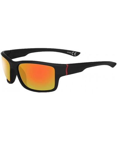 Square Sports Sunglasses-Shatterproof Glasses For Men Cycling Running Driving Baseball - C - CR196YYRYC7 $11.11
