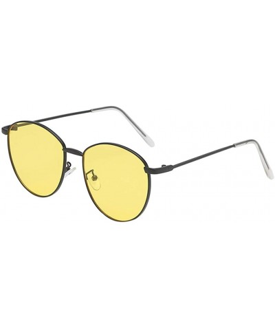 Semi-rimless Fashion Irregular-shaped Sunglasses for Man Women-Vintage Retro Style Glasses Trendy Sun Glasses Eyewear - C - C...