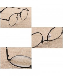 Round Men women retro glasses full frame round resin lenses myopia glasses - Black - CT18EA5IM3N $53.62