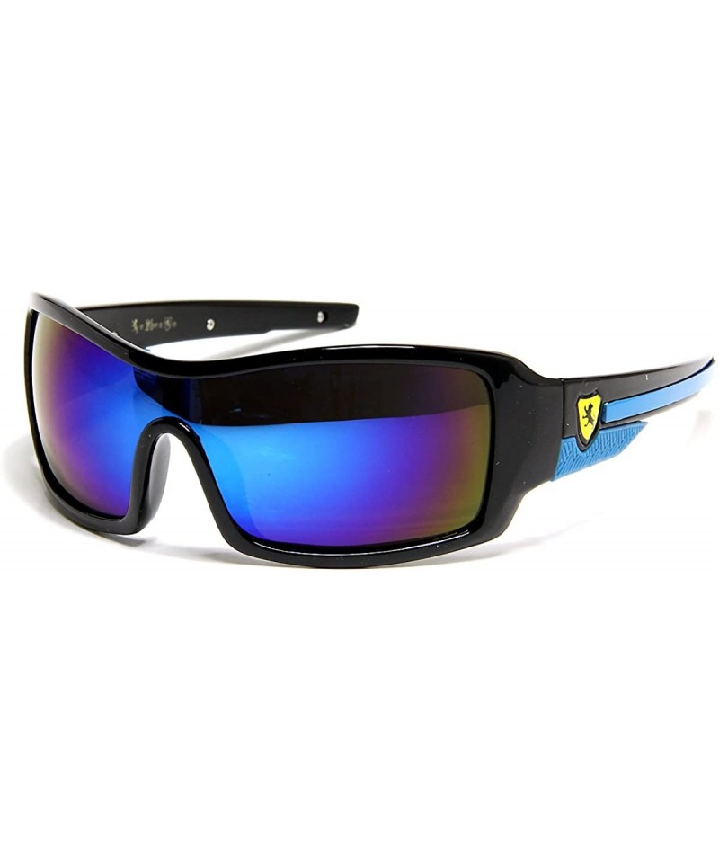 Wrap Khan Driving Skiing Biking Sunglasses - Pick Your Color - Blue - CU11GM3GE9H $19.07