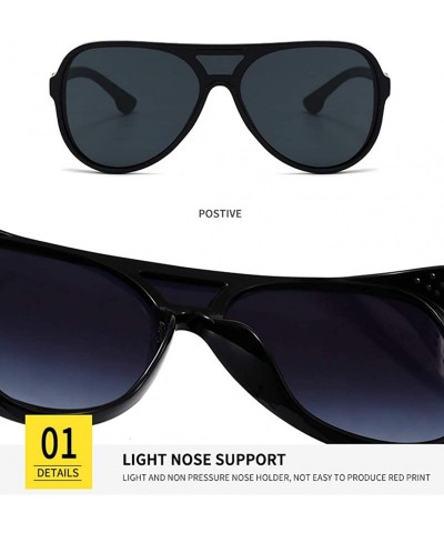 Square Unisex Steampunk Designer Square Sunglasses(Black) - Green - CP194WYTDNR $19.27