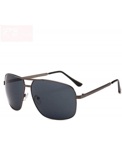 Aviator 2019 Vintage Pilot Sunglasses Women/Men Brand Designer Sun Glasses Black Gray - Tea - C418Y5UZ2RZ $9.33