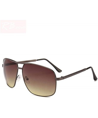 Aviator 2019 Vintage Pilot Sunglasses Women/Men Brand Designer Sun Glasses Black Gray - Tea - C418Y5UZ2RZ $9.33