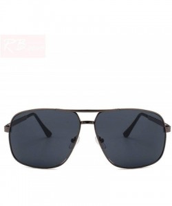 Aviator 2019 Vintage Pilot Sunglasses Women/Men Brand Designer Sun Glasses Black Gray - Tea - C418Y5UZ2RZ $9.33