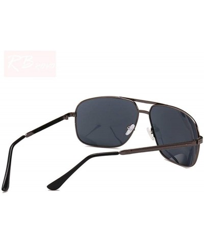 Aviator 2019 Vintage Pilot Sunglasses Women/Men Brand Designer Sun Glasses Black Gray - Tea - C418Y5UZ2RZ $9.33