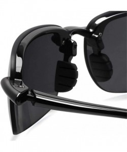 Sport Sunglasses Men Classic Rimless Driving Hiking Women's TR90 Material UV400 Male - C2 Black Green - CI18M3NHKHS $69.43