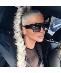 Rimless Fashion Reinestone Sunglasses Women Brand Designer Vintage Men Crystal 997254Y - Gloss Black - C1184XUHY7Y $26.42