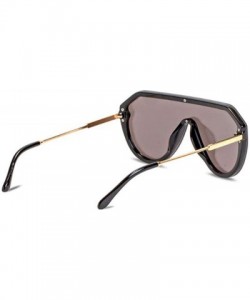 Aviator New sunglasses ladies fashion sunglasses one-piece lens sunglasses - B - CX18SCX3WHL $32.12
