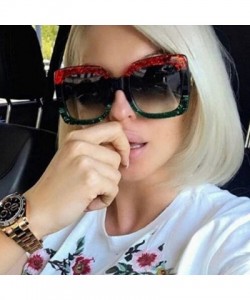 Wrap Vintage Oversized Square Luxury Sunglasses Fashion Gradient Lens Sunglasses Women Fashion Eyewear - Multicolor - CV196HE...