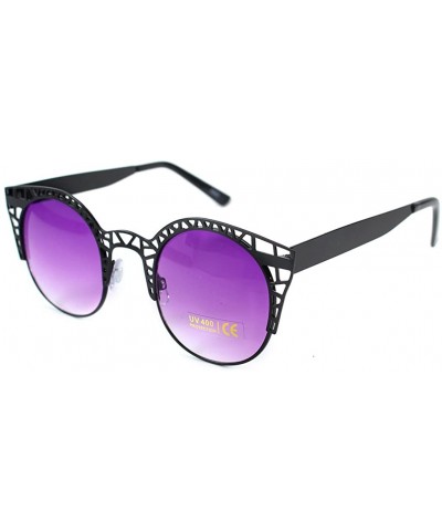 Shield Women's"Eiffel Tower" Cateye 45mm Sunglasses with Metal Mesh - Black - CM12EXOXZW5 $16.79
