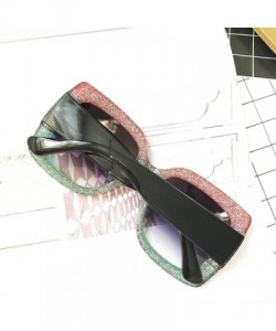 Wrap Vintage Oversized Square Luxury Sunglasses Fashion Gradient Lens Sunglasses Women Fashion Eyewear - Multicolor - CV196HE...
