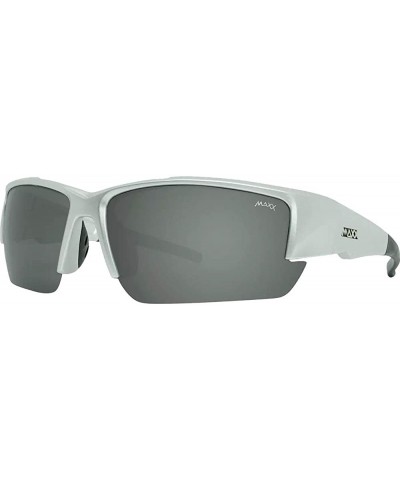 Sport Stealth 2.0 Sport Golf Riding Sunglasses Silver with Smoke Polarized Lens - CS1967YE8TS $43.94