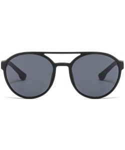 Aviator Women's Fashion Cat Eye Shade Sunglasses Integrated Stripe Vintage Glasses Luxury Accessory (Gray) - Gray - CH195N22K...