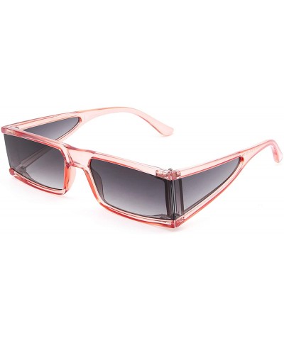 Rectangular Fashion Small Sunglasses Street Fashion Hiphop Swag Sun Glasses for Men Women - Orange - C818WM94UIG $9.82