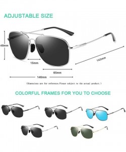 Aviator Military Style Classic Sunglasses for Men Women Aviator Polarized Sun Glasses UV 400 Protection - CS18QOHQ5QK $15.23