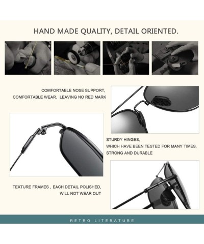 Aviator Military Style Classic Sunglasses for Men Women Aviator Polarized Sun Glasses UV 400 Protection - CS18QOHQ5QK $15.23