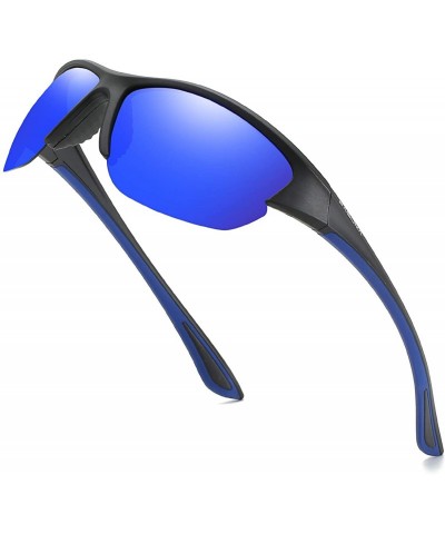 Rectangular Sports Polarized Sunglasses For Cycling Baseball Driving Fishing Ultralight Frame 100% UV Protection - CD1939EY82...