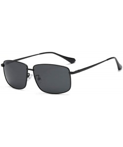 Oval Men's sunglasses driving mirror frame polarized sunglasses - Gold Frame Green Film - CK190MEAA8Z $66.23