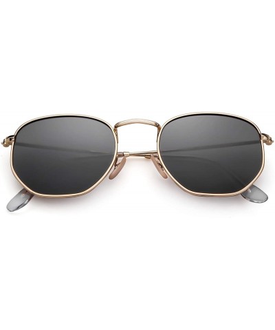 Square Hexagonal Polarized Sunglasses Men Women - Kimgray - CA18HXZXYNY $7.51