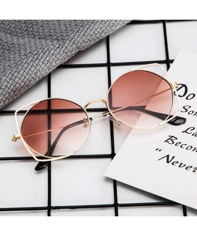 Cat Eye Fashion Cat Eye Sunglasses Lightweight UV400 Lens Sunglasses for Women - Brown - CM1903YTQIG $13.24