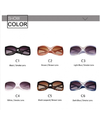 Square Ladies Square Sunglasses Women Luxury Brand Design Oversize Shades Female Gradient Lens Sun Glasses Big Frame - CJ18NO...