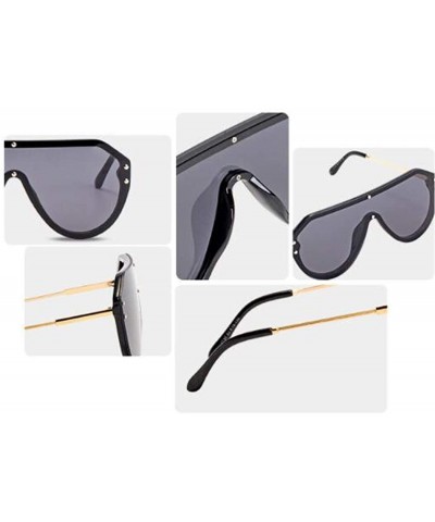 Aviator New sunglasses ladies fashion sunglasses one-piece lens sunglasses - B - CX18SCX3WHL $32.12