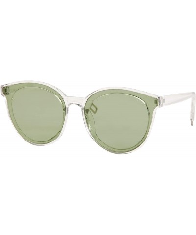 Goggle Stylish Sunglasses for Women Classic Vintage Cat Eye Oversized Green - CO18O7NM5AT $18.38
