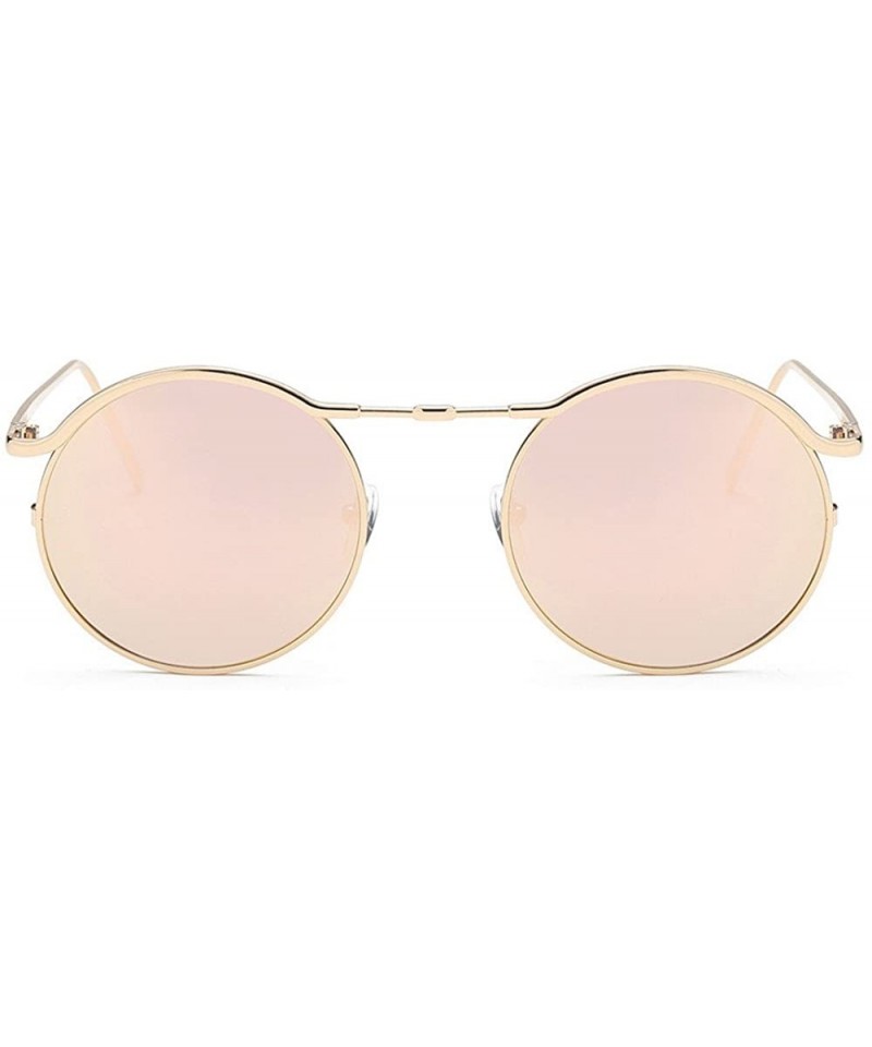 Oversized Women Unisex Fashion Round Shades Acetate Frame UV Sun9133b - C418RS5XNN2 $10.09